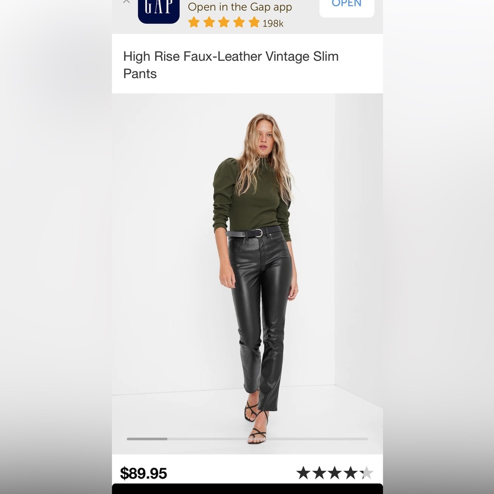 Faux leather pants